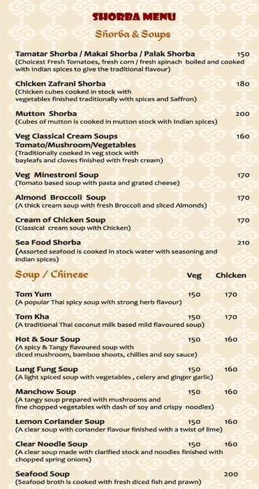 Shorba Family Restaurant Menu, Menu for Shorba Family Restaurant ...