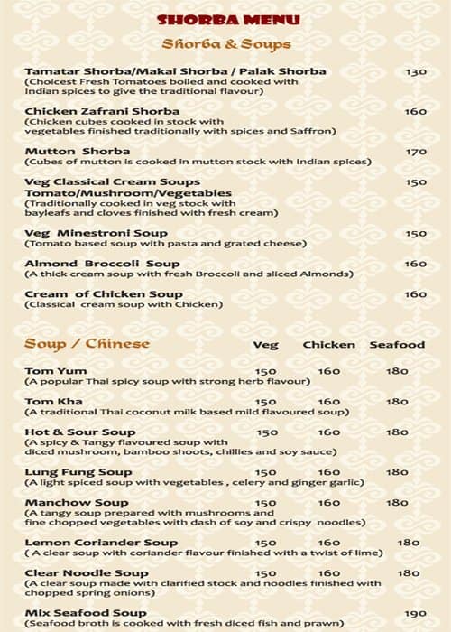 Shorba Family Restaurant Menu, Menu for Shorba Family Restaurant ...