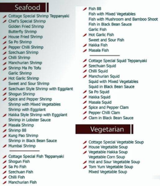 Menu at Pepper Hakka & Thai Cuisine restaurant, Toronto, 80 Ellesmere