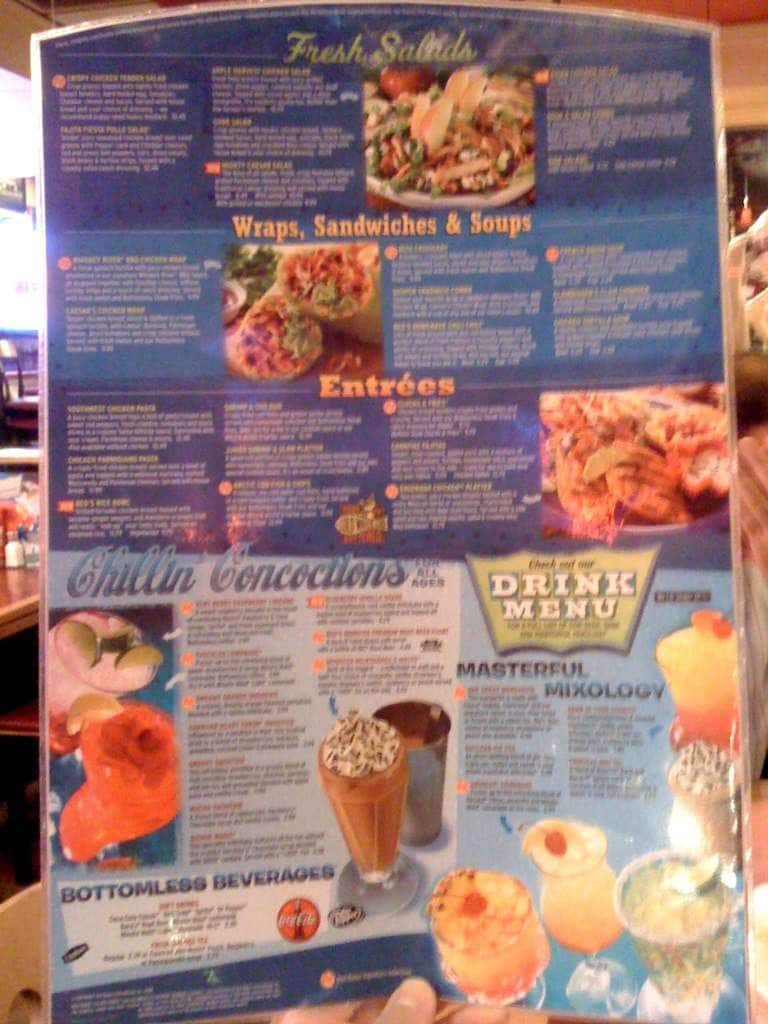 Menu at Red Robin Gourmet Burgers and Brews restaurant, Kennewick