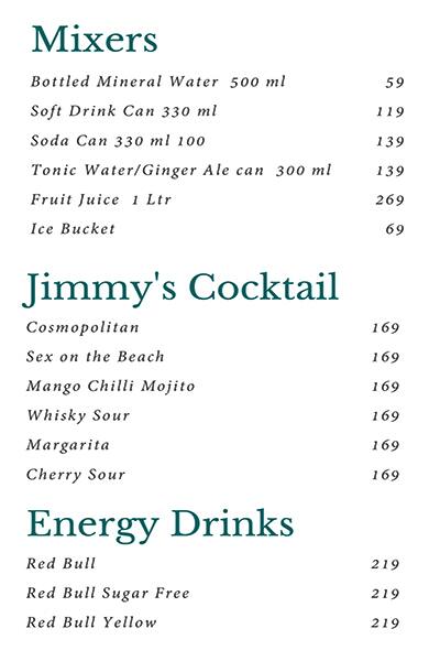 Cafe Soul Garden menu