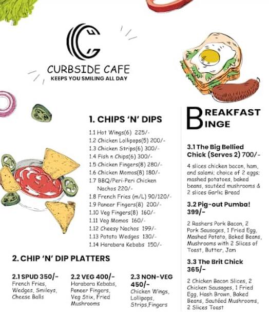 Menu At Curbside Cafe Bengaluru