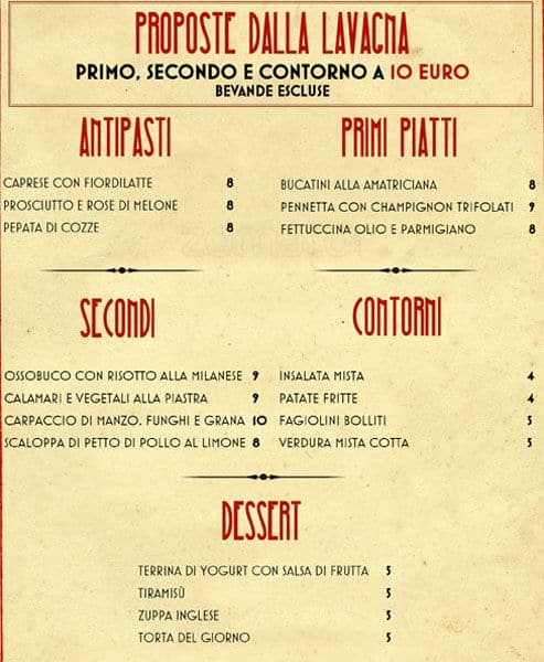 Menu di Nepentha Club 