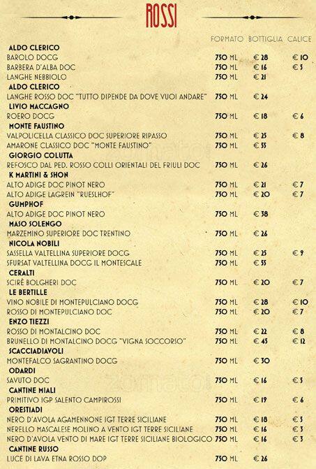 Menu di Nepentha Club 