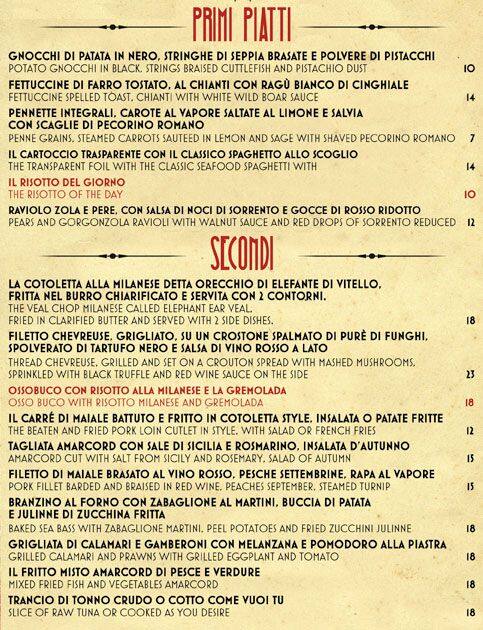 Menu di Nepentha Club 