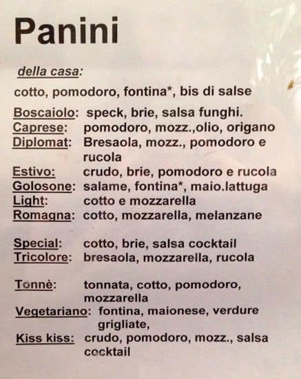 Cafe Stay menu