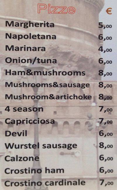 Menu di Da Tito "Al Venezia" 