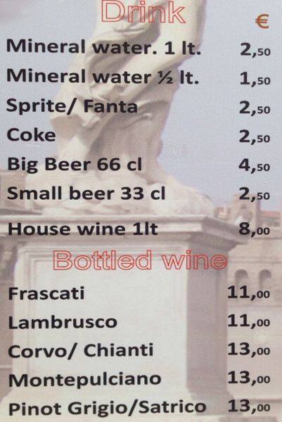 Menu di Da Tito "Al Venezia" 