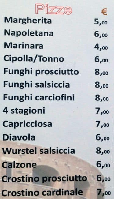 Menu di Da Tito "Al Venezia" 