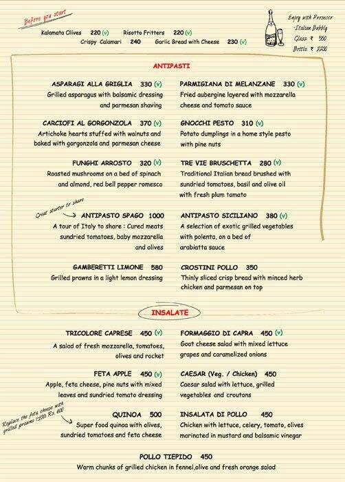 Spago Menu, Menu for Spago, Greater Kailash 1 (GK1), New Delhi Zomato