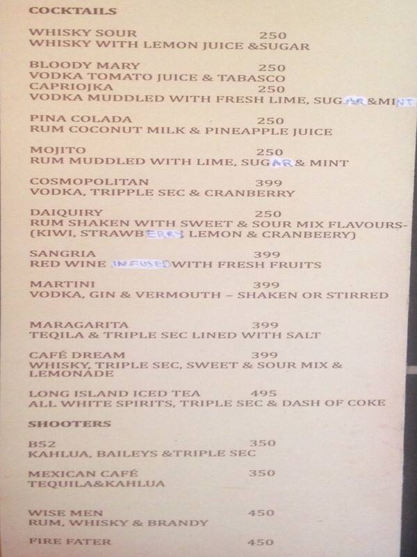 Free India Restaurant menu