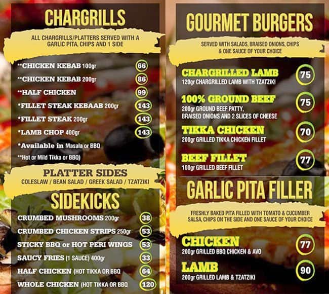 Bin Rashied menu