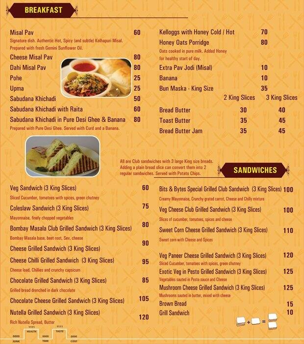 Bits & Bytes Menu, Menu for Bits & Bytes, Kothrud, Pune Zomato
