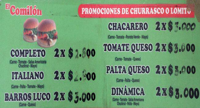 El comilon menu