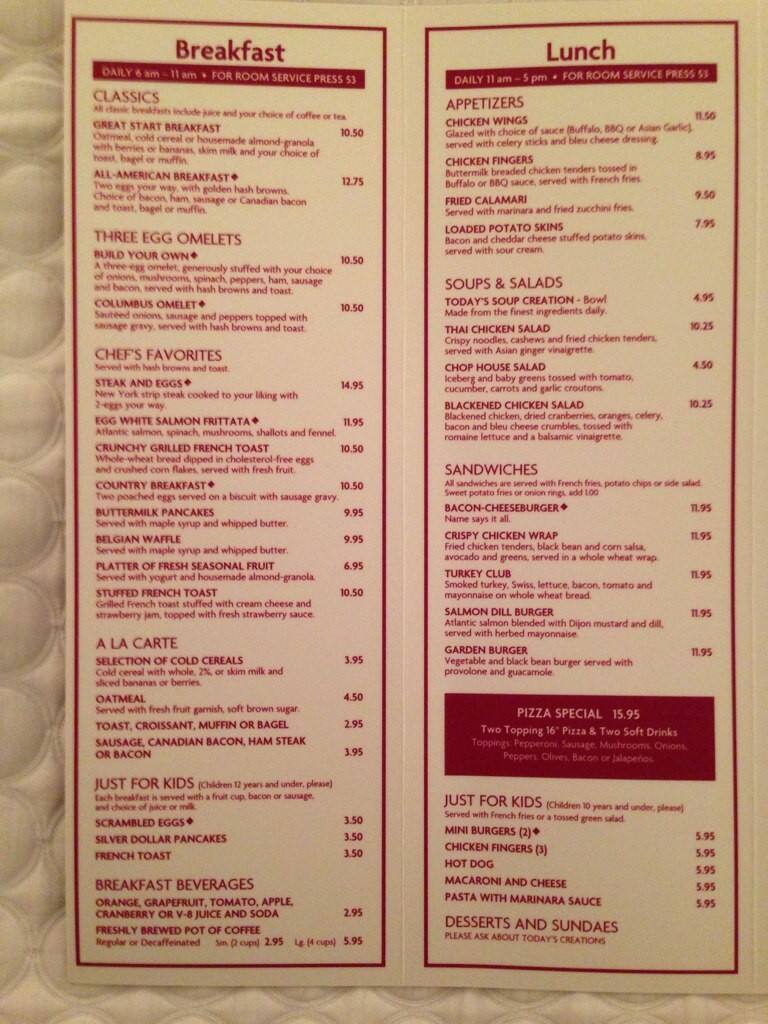 Christino's menu