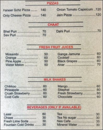 Swagat Pure Veg menu
