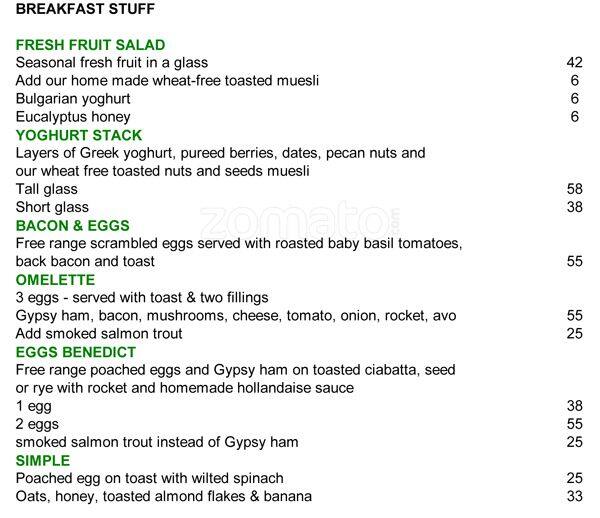 Green Beans Menu, Menu for Green Beans, Tokai, Cape Town Zomato SA
