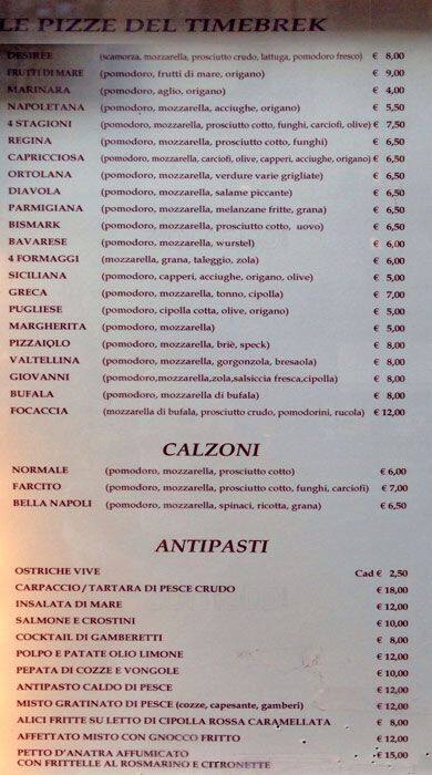 Menu di Timebrek 