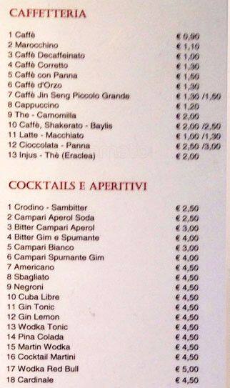 Menu di Clayton Cafè 