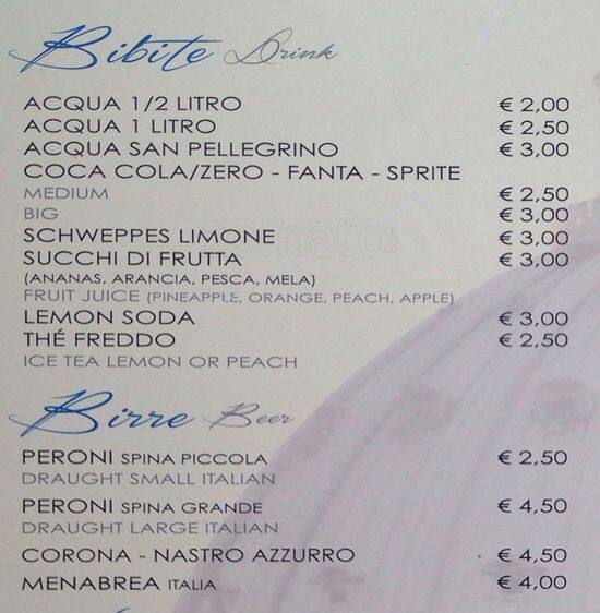 Menu di Ciao 
