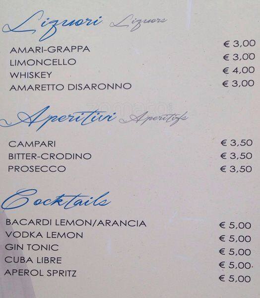 Menu di Ciao 