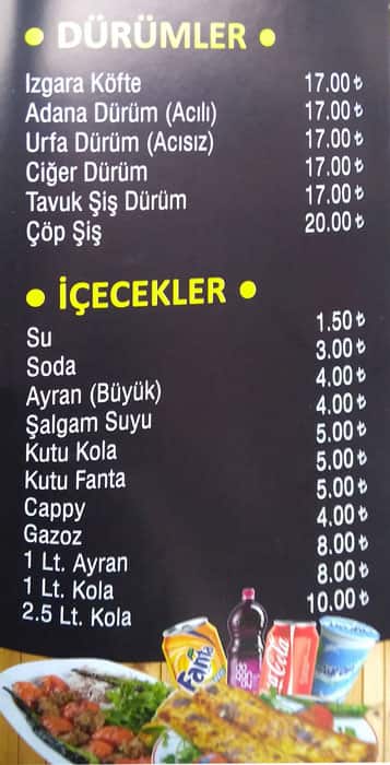 lutuf durumevi menu lutuf durumevi gultepe istanbul icin menu