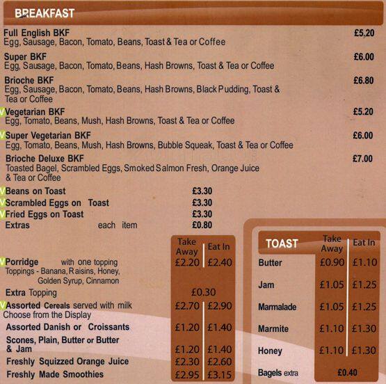 La Brioche Menu, Menu for La Brioche, South Kensington, London Zomato UK