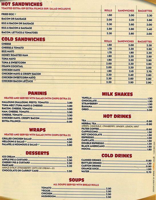 Spring Spring Cafe Menu Menu at Spring Cafe and Restaurant, London