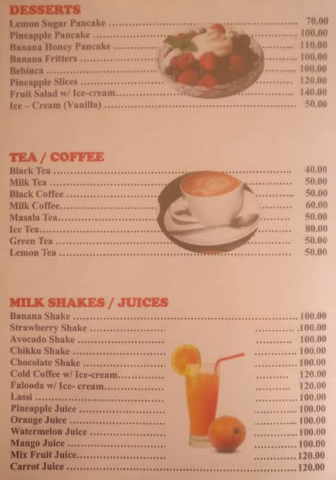 Brian's The Seaway's Beach Shack menu