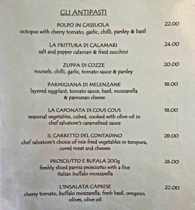 Ristorante Isola D'Ischia Menu Urbanspoon/Zomato