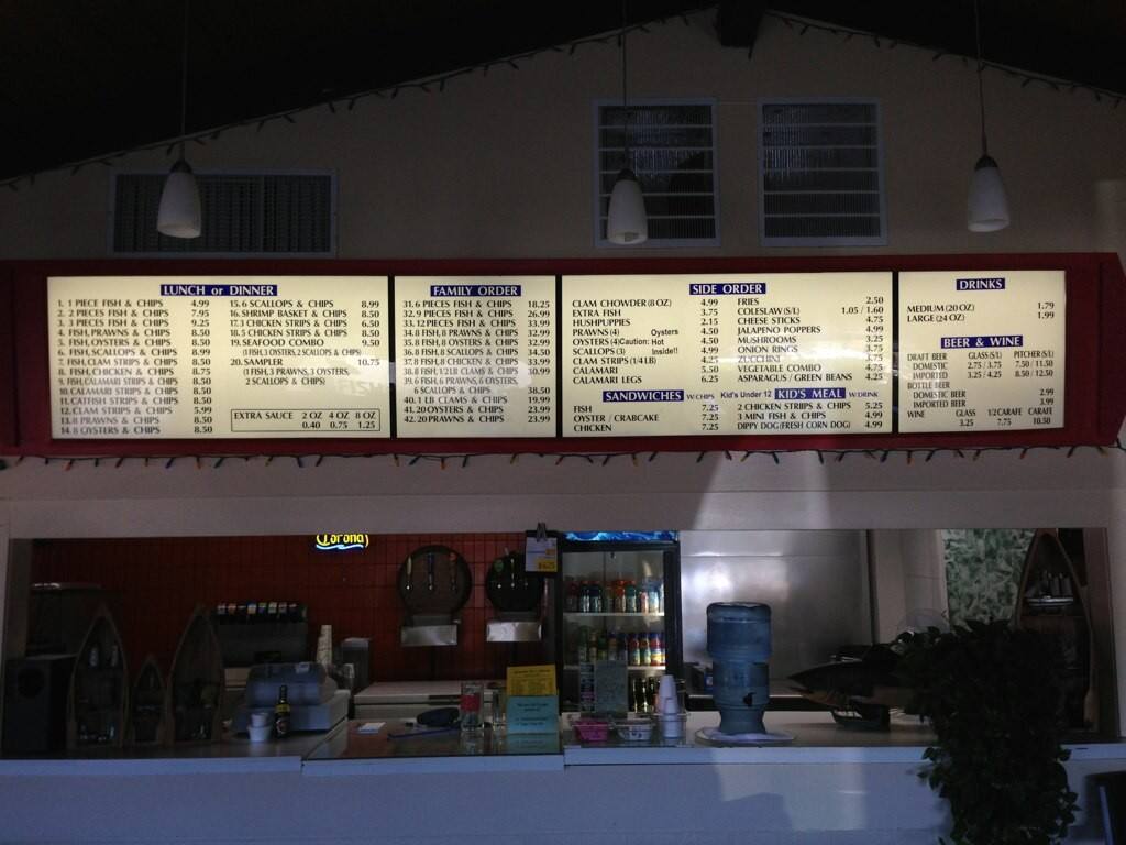 Menu at Anchors Fish & Chips restaurant, Roseville