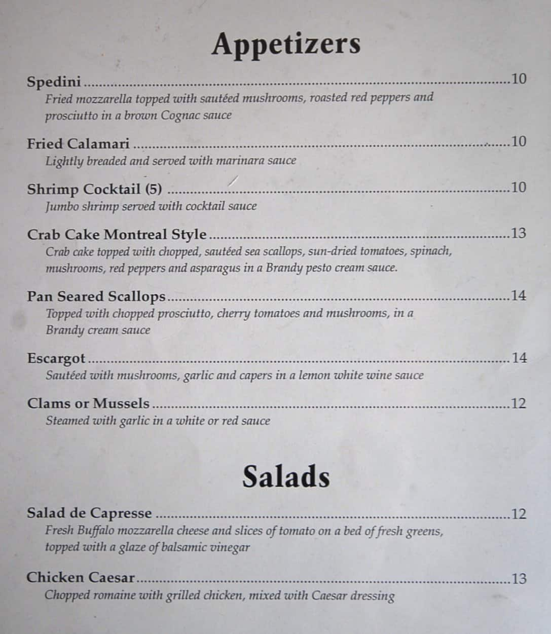 Menu at Black Bear Restaurant, Lake Placid