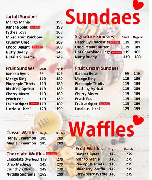 Ice Pyali Menu Menu of Ice Pice, Sector 43, Gurgaon