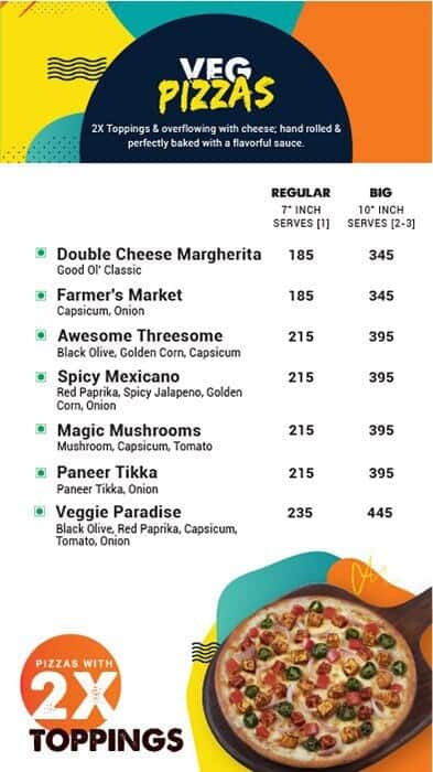 MOJO Pizza - 2X Toppings menu