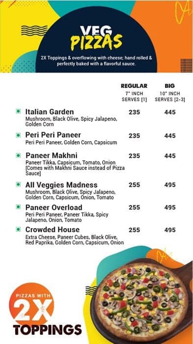 MOJO Pizza - 2X Toppings menu