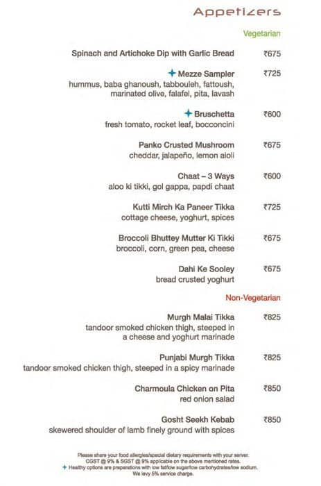 Nyc Radisson Blu Plaza Delhi Airport Menu Zomato 6318