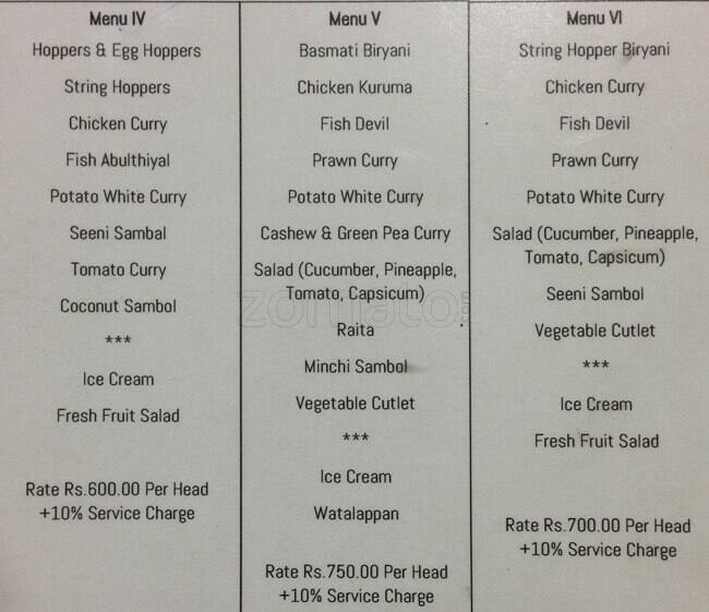 Sami's menu
