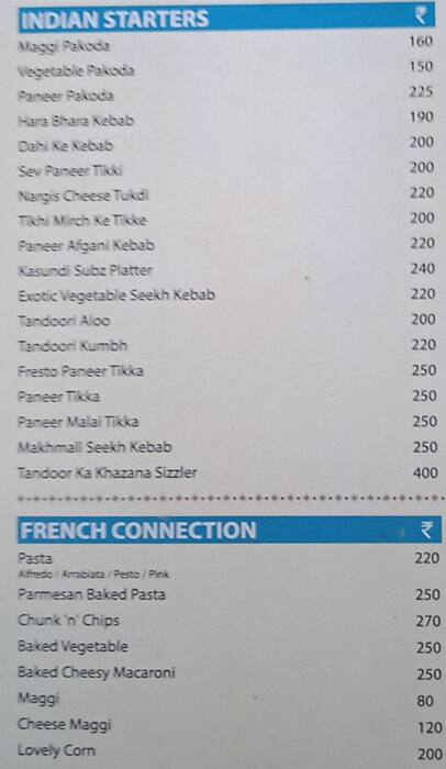 Vrindavan Restaurant menu