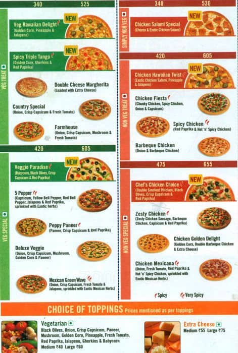 Domino's Pizza Menu, Menu for Domino's Pizza, Vasco, Goa - Zomato