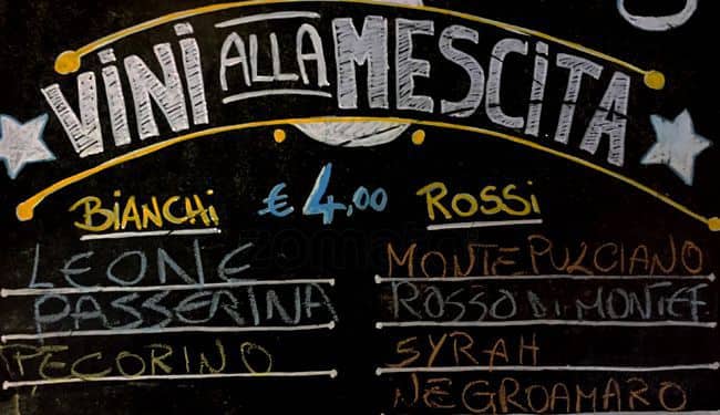 Menu di Dietro Le Quinte 