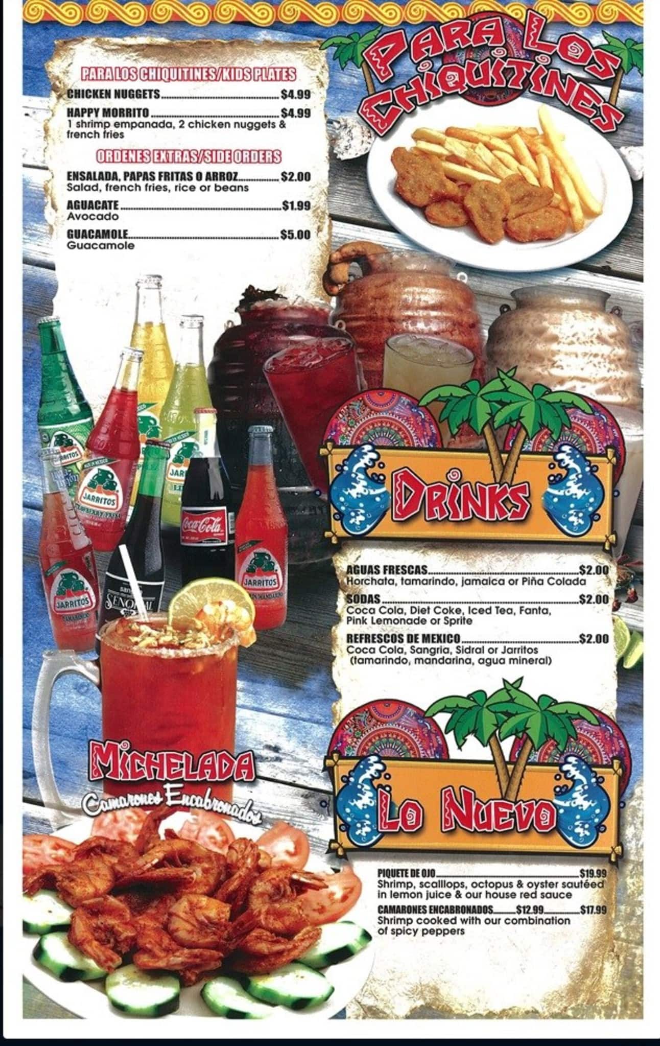 Menu at Las Islas Marias restaurant, Portland