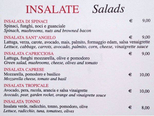 Menu di Trattoria da Giovanni 