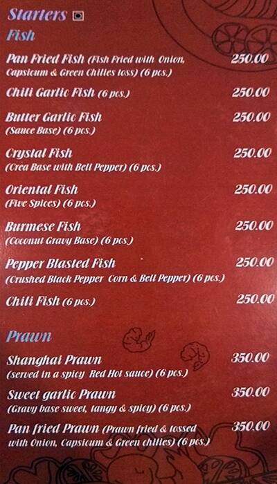 Beans and Cream Cafe menu
