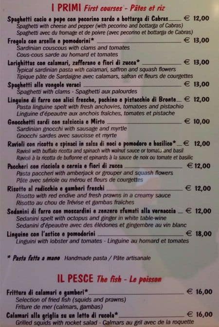 Menu di Ristorante Il Garigliano 