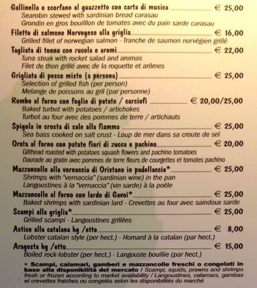 Menu di Ristorante Il Garigliano 