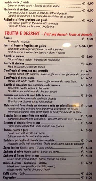 Menu di Ristorante Il Garigliano 