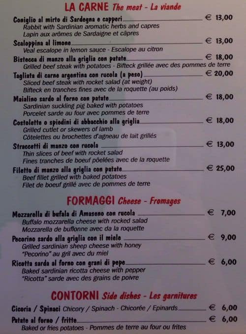 Menu di Ristorante Il Garigliano 