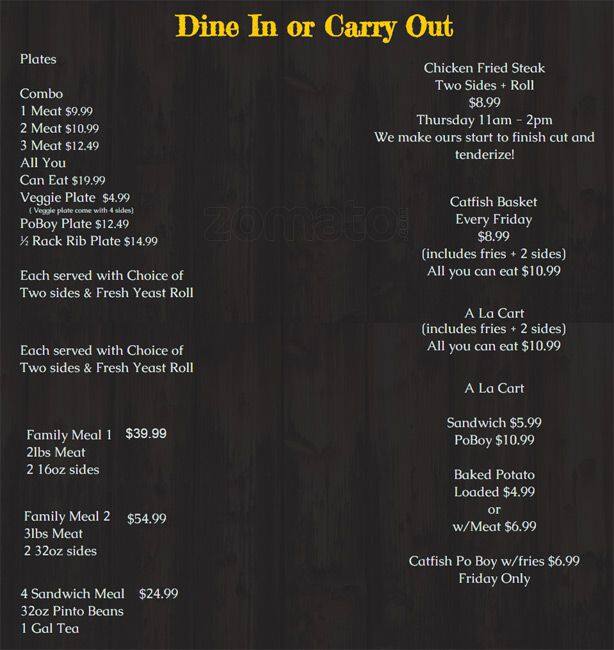 Bartley's Bar-B-Que Menu, Menu For Bartley's Bar-B-Que, Grapevine ...