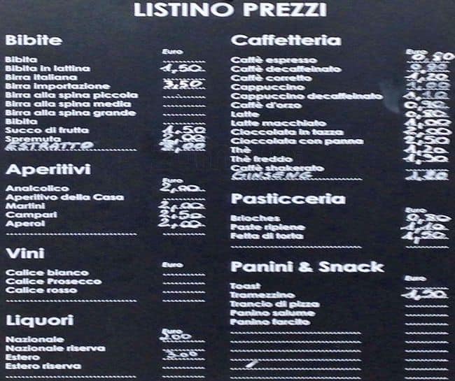 Menu di Crema & cioccolato 