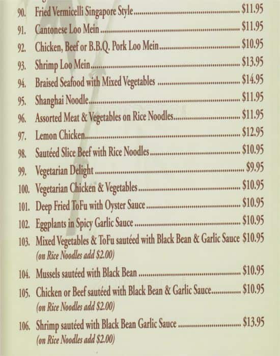 Menu de Saigon Flower Restaurant